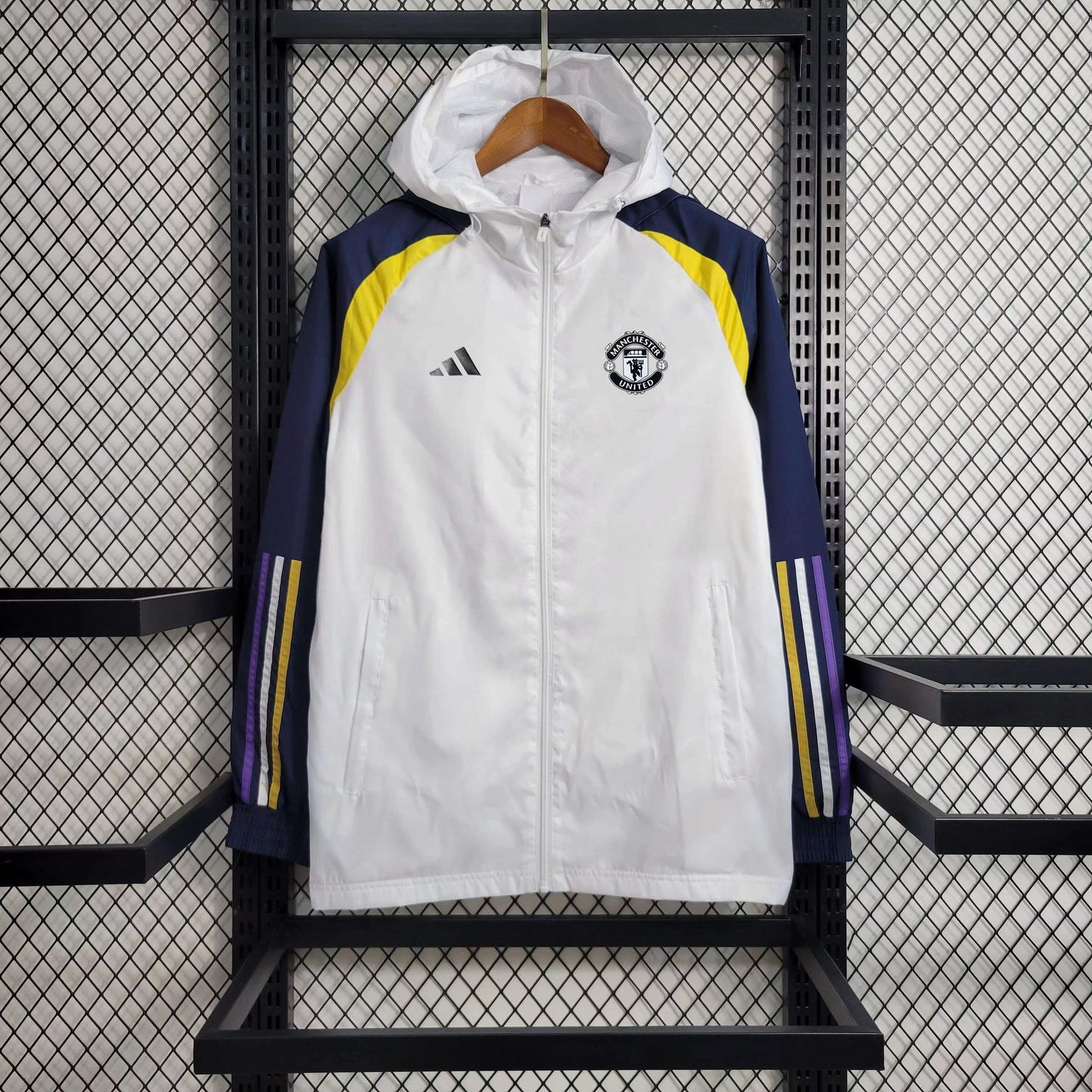 Manchester United White Windbreaker