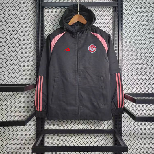 Manchester United Black Windbreaker