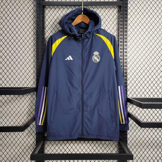 Real Madrid Dark Blue Windbreaker