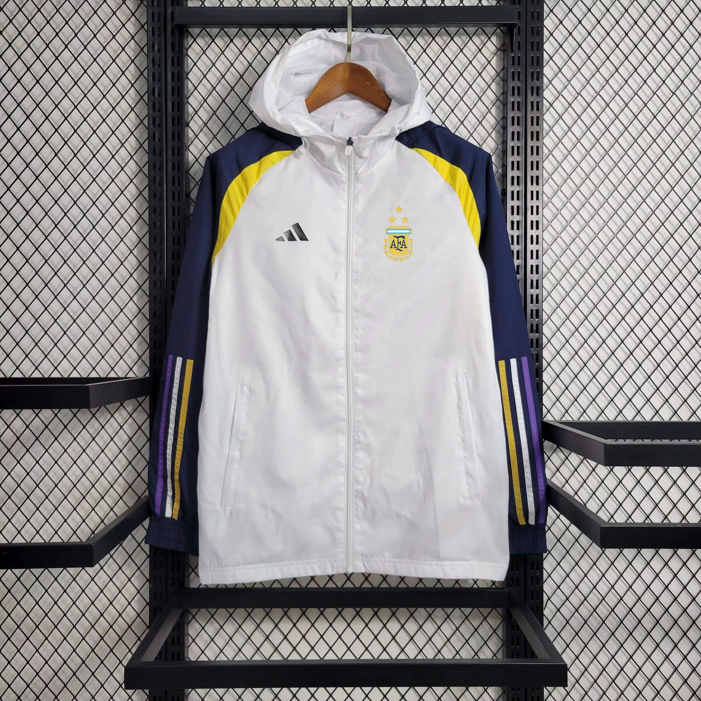 Argentina White Windbreaker