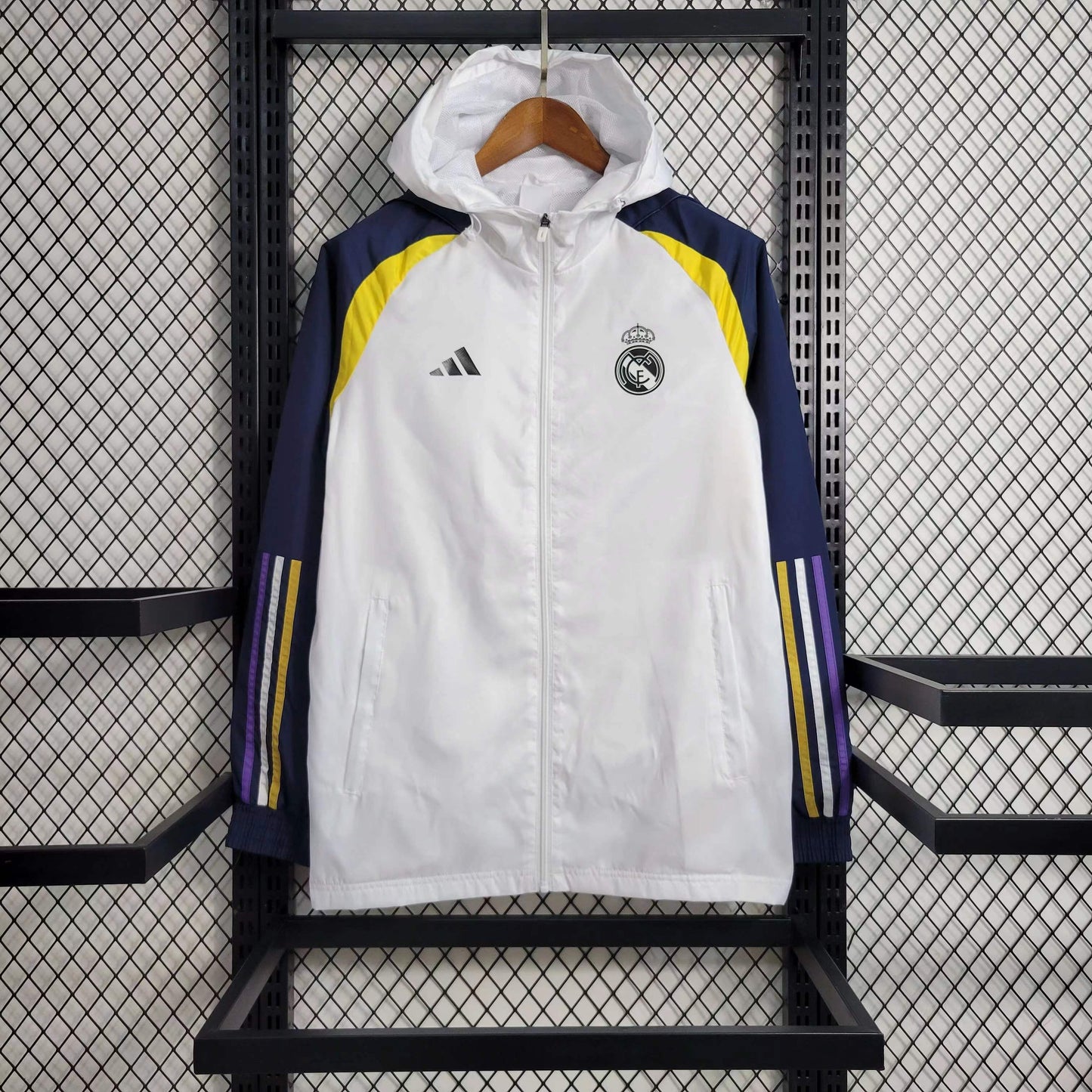 Real Madrid White Windbreaker
