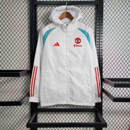 Manchester United White Windbreaker
